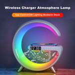 Charger l&#39;image dans la galerie, 2023 New Intelligent G Shaped LED Lamp Bluetooth Speake Wireless Charger Atmosphere Lamp App Control For Bedroom Home Decor
