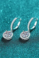 Load image into Gallery viewer, 2 Carat Moissanite Round-Shaped Drop Earrings
