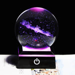 Load image into Gallery viewer, New 80mm K9 Crystal Solar System Planet Globe 3D Laser Engraved Sun System Ball with Touch Switch LED Light Base Astronomy Gifts

