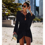 Charger l&#39;image dans la galerie, Sexy Cover Up Bikini Women Swimsuit Cover-up Beach Bathing Suit Beach Wear Knitting Swimwear Mesh Beach Dress Tunic Robe
