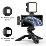 Cargar imagen en el visor de la galería, MAMEN Vlogging Kit Equipment Phone Tripod with 2.4G Wireless Lavalier Microphone for iPhone Android Smartphone Tablet SLR Camera
