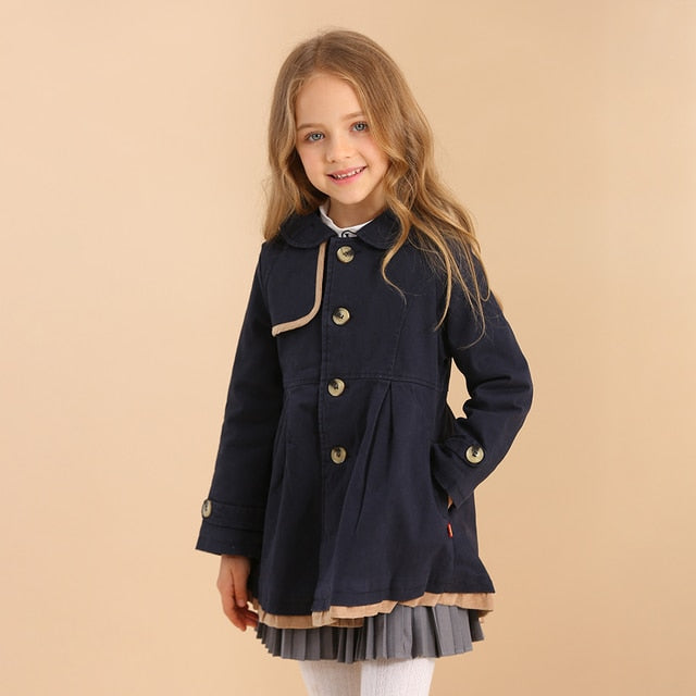 Children Girls Coats Outerwear Winter Girls Jackets Woolen Long Trench Teenagers Warm Clothes Kids Outfits For 4 6 8 10 12 Years