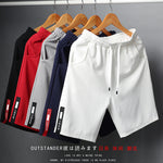 Lade das Bild in den Galerie-Viewer, White Shorts Men Japanese Style Polyester Running Sport Shorts for Men Casual Summer Elastic Waist Solid Shorts Printed Clothing
