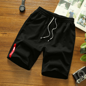 White Shorts Men Japanese Style Polyester Running Sport Shorts for Men Casual Summer Elastic Waist Solid Shorts Printed Clothing