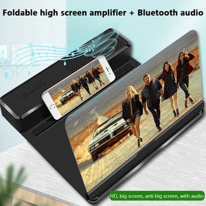 Mobile Phone Screen Amplifier Ultra HD Blu-ray 3 Magnifying Glass with Bluetooth Speaker Phone Holder Projection 6D Projection