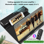 Lade das Bild in den Galerie-Viewer, Mobile Phone Screen Amplifier Ultra HD Blu-ray 3 Magnifying Glass with Bluetooth Speaker Phone Holder Projection 6D Projection
