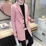 Cargar imagen en el visor de la galería, 2021 Fashion Men Wool &amp; Blends Mens Casual Business Trench Coat Mens Leisure Overcoat Male  Style Blends  Coats Jackets
