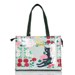 Lade das Bild in den Galerie-Viewer, London Style PVC Reusable Shopping Bag Women&#39;s Bag Eco Friendly Flower Shopper Bag Waterproof Handbag Lunch Tote Shoulder Bag
