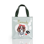 Load image into Gallery viewer, London Style PVC Reusable Shopping Bag Women&#39;s Bag Eco Friendly Flower Shopper Bag Waterproof Handbag Lunch Tote Shoulder Bag
